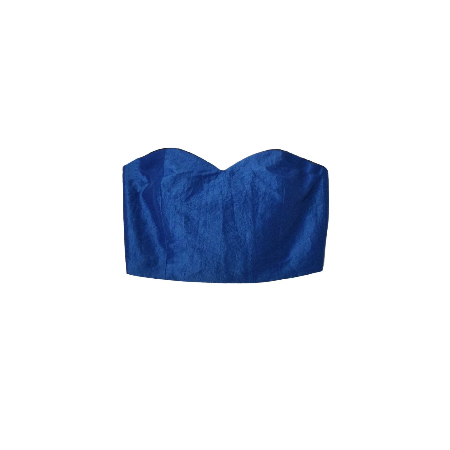 Denise Taffeta Crop Top - Electric Blue