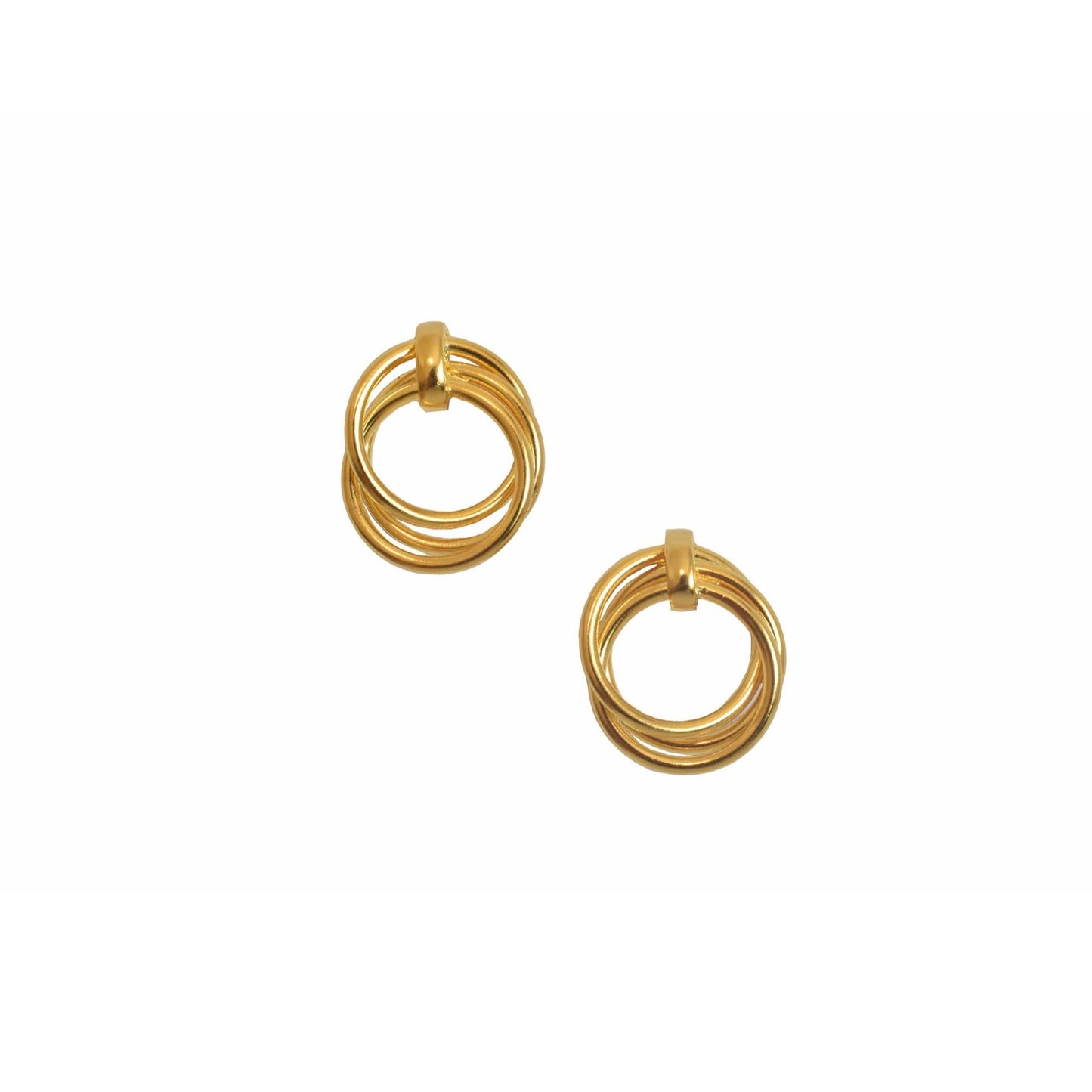 Trinity Triple Loop Earrings - Gold