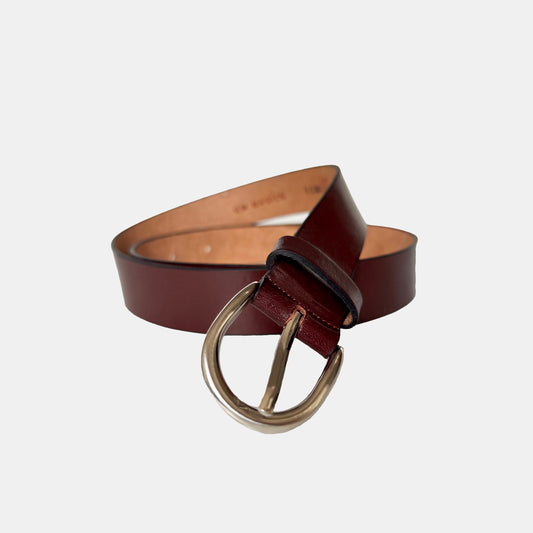 SIGNATURE BASIC BELT - BURGUNDY