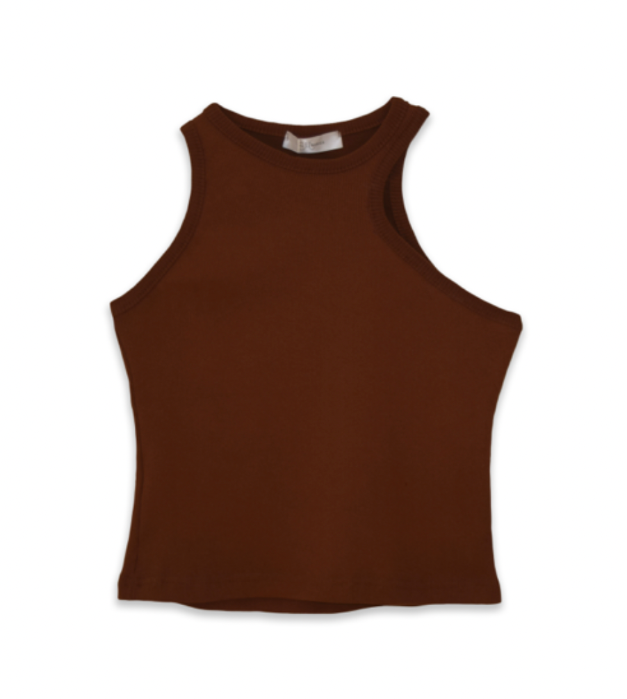 Nikki Fitted Racerback Top - Caramel