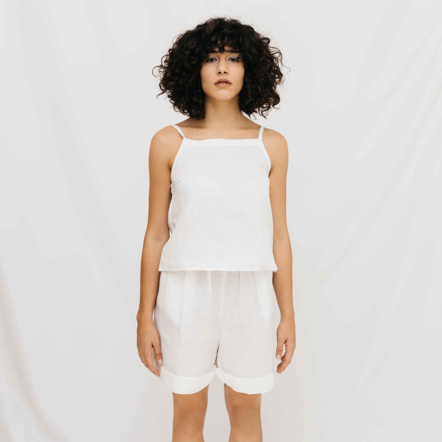 Linen Camisole - White