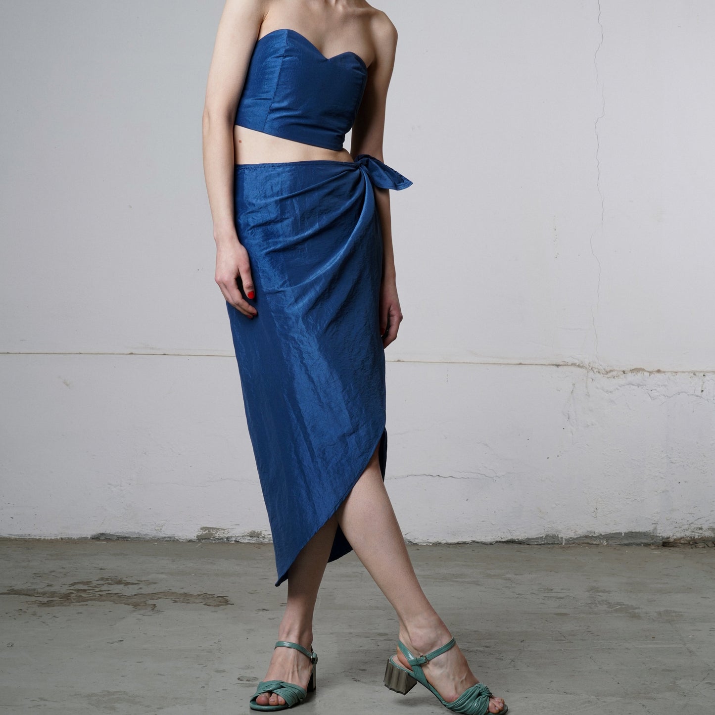 Denise Wrap Skirt - Night Blue